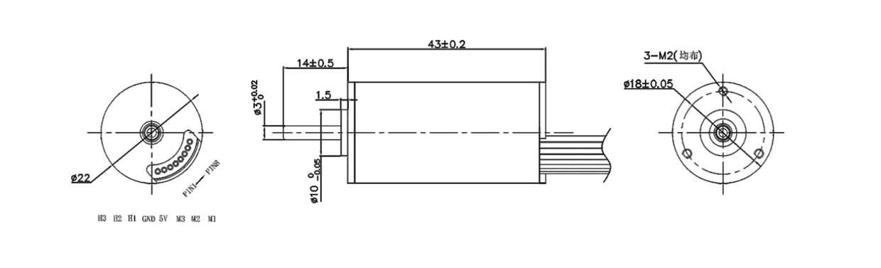 VEC-2242HI Coreless motor design VEC-2242HI Coreless motor design